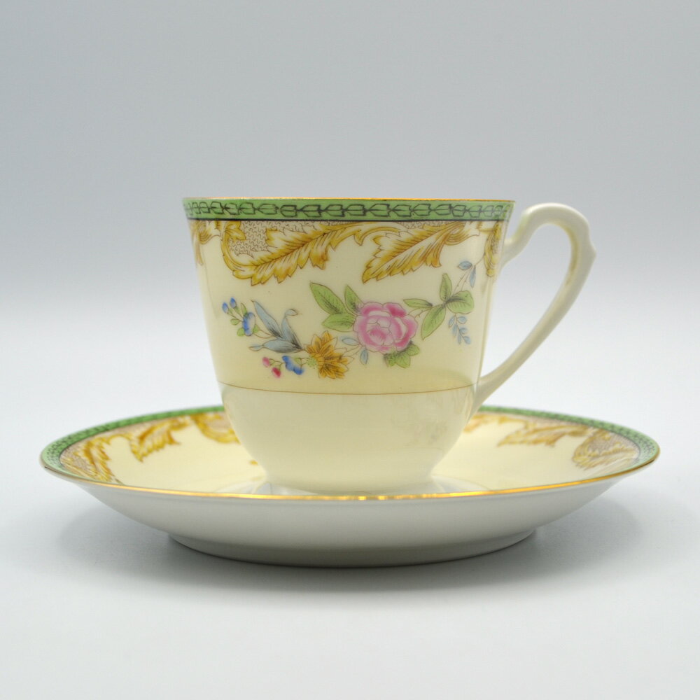 アンティーク カップ&ソーサー Noritake オールドノリタケ マルキ印 英国輸出用 1954年頃 ヴィンテージ 食器 陶磁器 キッチン雑貨 テーブルウェア ティ—セット 茶器