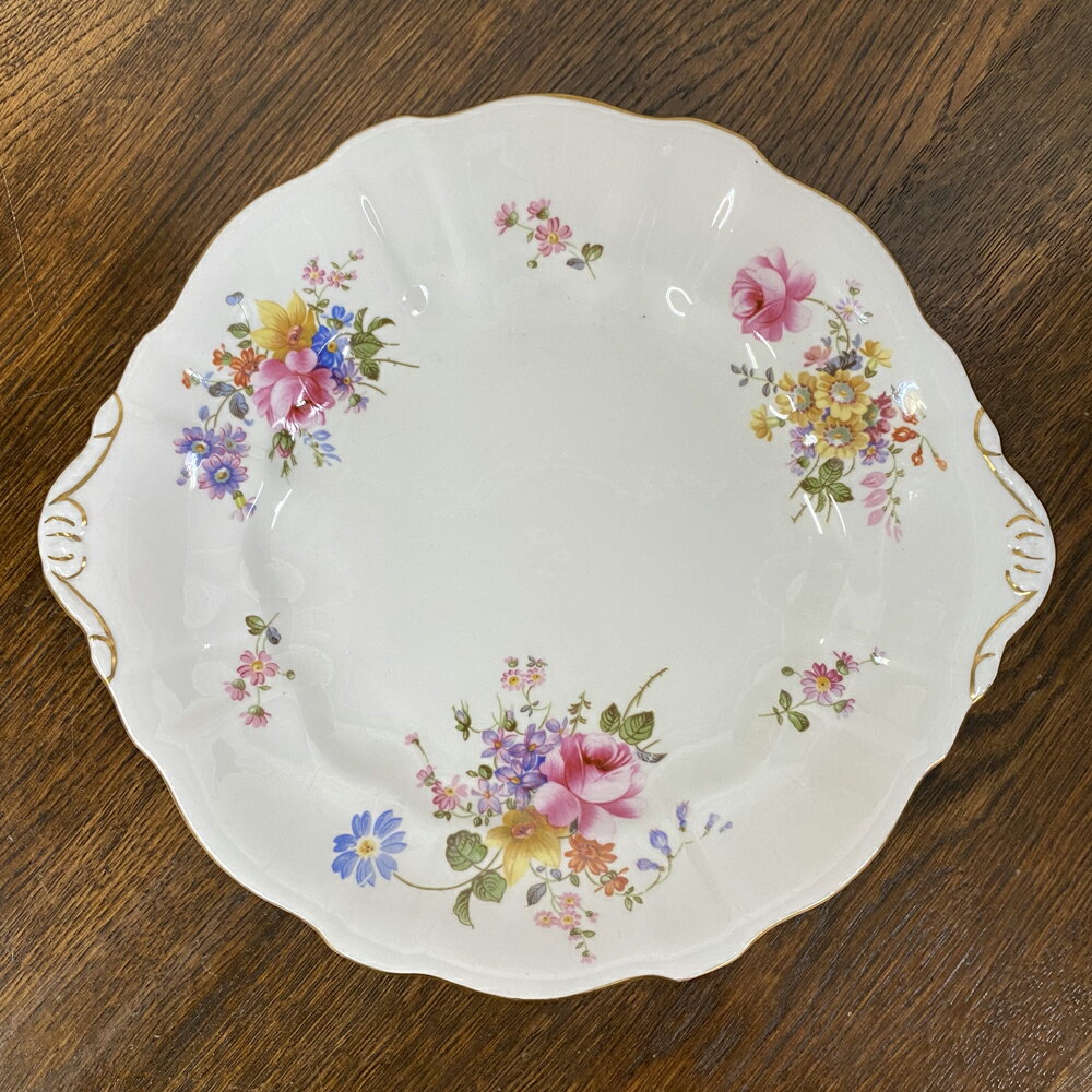 アンティーク B&Bプレート Royal Crown Derby ロイヤルクラウンダービー Posie ポジー イギリス 1940-1945年頃 ヴィンテージ 食器 陶磁器 キッチン雑貨 テーブルウェア 大皿のサムネイル