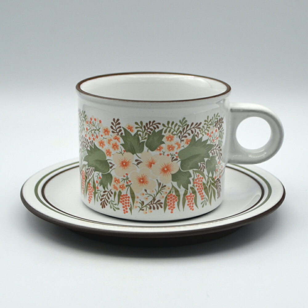 ヴィンテージ カップ&ソーサー Hornsea ホーンジー Cascade カスケード 1970-1 ...