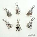 シルバー チャーム アルファベット イニシャル オウル イギリス製 アクセサリー パーツ ネックレス ブレスレット ピアス スターリングシルバー 925 銀 か...