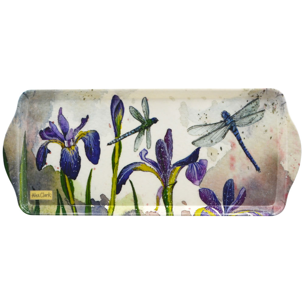 Alex Clark アレックス・クラーク メラミントレイ Mサイズ ドラゴンフライ&アイリス 英国デザイン イン..