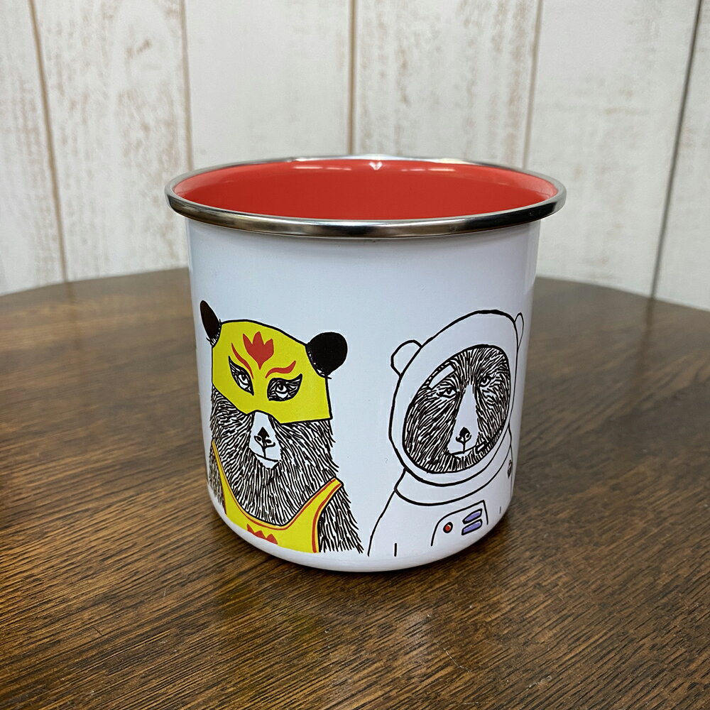 訳あり ジム・ボバート エナメルマグ ベアファミリー 500ml Jim Bobart ティン ブリキ ホーロー マグカップ コップ かわいい アウトドア キャンプ touche-10006893 英国雑貨「トゥーシェ」 サンプル画像3