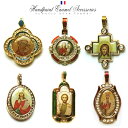 フランス製 ペンダントトップ メダイ 肖像画 聖母マリア イエス A&Cエナメルパリ アクセサリー ネックレス パーツ ユニセックス レディース メンズ おしゃれ クリスチャン キリスト教 メール便OK