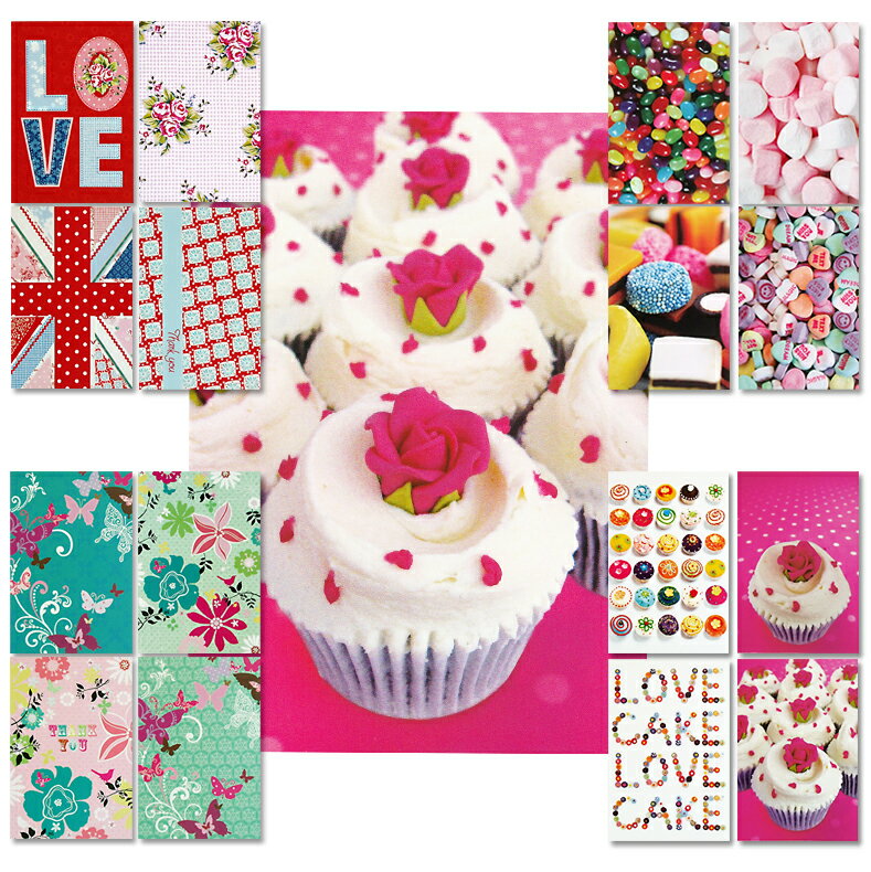 英国製 カラーポップ ステーショナリー ポストカード 4柄×3枚 12枚入り 文房具 欧州雑貨 手紙 多目的 お土産 おしゃれ かわいい 花 2セットまでメール...