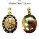 ロケット ペンダントトップ ナポレオン インペリアル・イースターエッグ フランス A&C Enamel Paris アクセサリー ネックレス オーバル型 紋章 おしゃれ かわいい ギフト プレゼント 贈り物