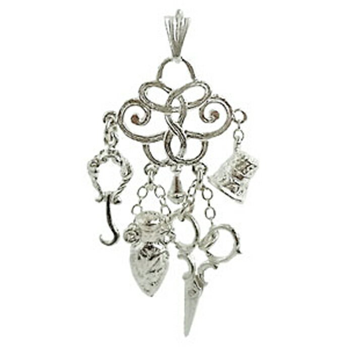 シルバー チャーム ヴィクトリアンデザイン ソーイングセット イギリス製 アクセサリー パーツ ネックレス ブレスレット ピアス スターリングシルバー 925 ...