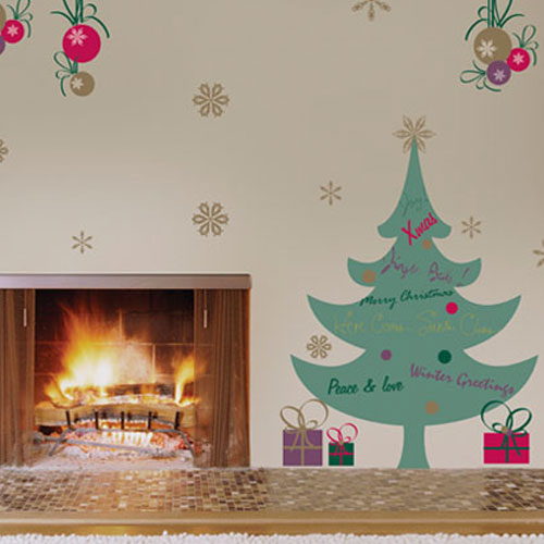 【訳アリ】 ウォールステッカー クリスマスツリー 100×70cm クリスマス Christma 壁紙 リビング 子供部屋 イベントデコレーション かわいい
