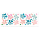 【訳あり】 ウォールステッカー ハイビスカス Lサイズ 100×35cm イタリア直輸入 Crearreda 壁紙 リビング キッチン DIY リメイク リフォーム デコレーション おしゃれ シート ウォールデコール 植物 花