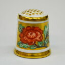 アンティーク シンブル royal crown derby ロイヤルクラウンダービー 1985年頃 The Golden Flower 1795 ヴィンテージ ソーイング 裁縫 アイテム インテリア 雑貨 かわいい 指貫 指ぬき