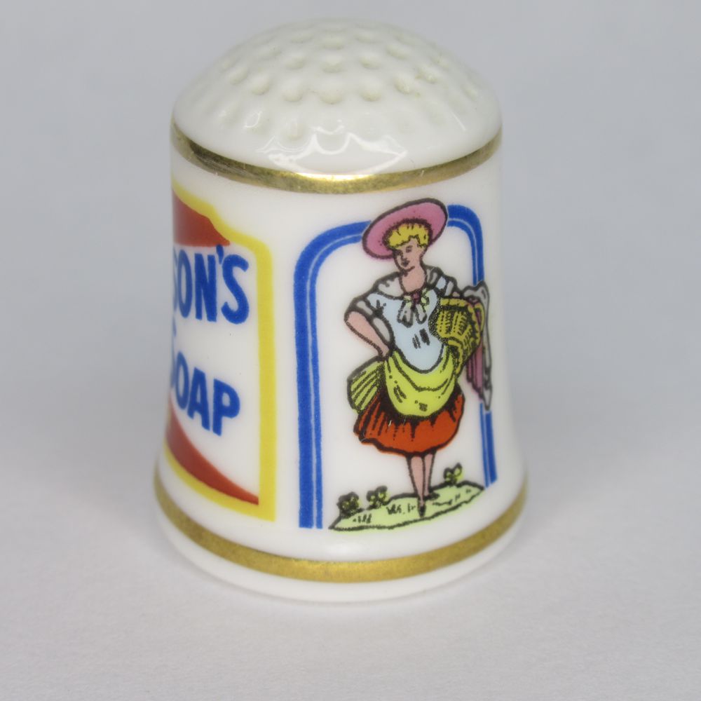 ヴィンテージ ボーンチャイナ製 シンブル Hudson's Soap ハドソンズソープ The Fra...