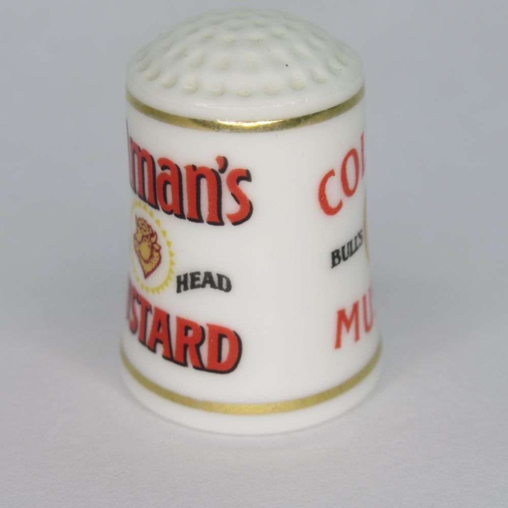 ヴィンテージ ボーンチャイナ製 シンブル Colman's Mustard コルマンズ マスタード...