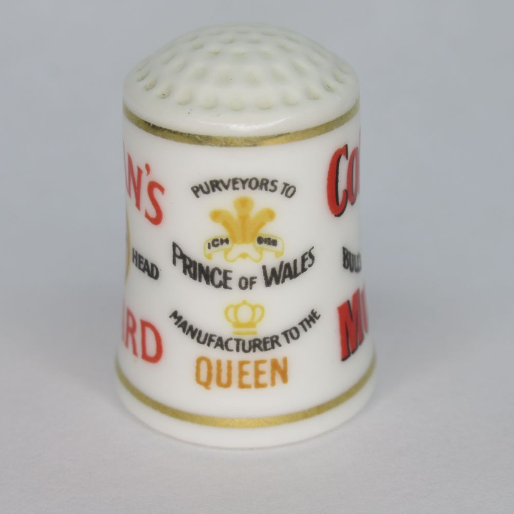 ヴィンテージ ボーンチャイナ製 シンブル Colman's Mustard コルマンズ マスタード...