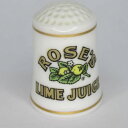 ヴィンテージ シンブル Rose's Lime Juice ローズ ライムジュース The Franklin Mint フランクリンミント アメリカ 1982年頃 アンティーク ソーイング 裁縫 手芸 インテリア 欧州雑貨 指貫 陶磁器 ボーンチャイナ レトロ