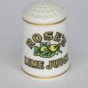 ヴィンテージ 陶磁器製 企業広告 シンブル Rose's Lime Juice ローズ ライムジュース The Franklin Mint フランクリンミント アメリカ 1982年頃 アンティーク ソーイング 裁縫 アイテム インテリア 雑貨 かわいい 指貫 指ぬき レトロ