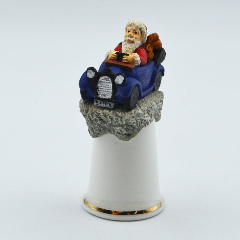 英国製 クリスマス シンブル サンタカー Sterling & Classic スターリング・クラシック ソーイング 裁縫道具 指貫 インテリア 雑貨 コレクション Christmas Xmas サンタクロース