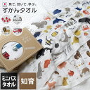 日本製 ガーゼタオル ミニバスタオル ずかんタオル / 47×100cm 4重ガーゼ タオル 小さめ バスタオル 吸水 速乾 薄手 コンパクト 図鑑 ベビー キ...