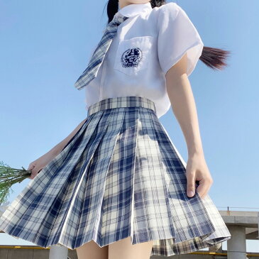 3点セット 学生服 女子高生 女子制服 スクールシャツ 女子 半袖 ブラウス 白 スクール スカート チェック プリーツ スカート りぼん 制服リボン ネクタイ 高校生 中学生 学生 学校 通学 女子 入学 スクール 制服セット