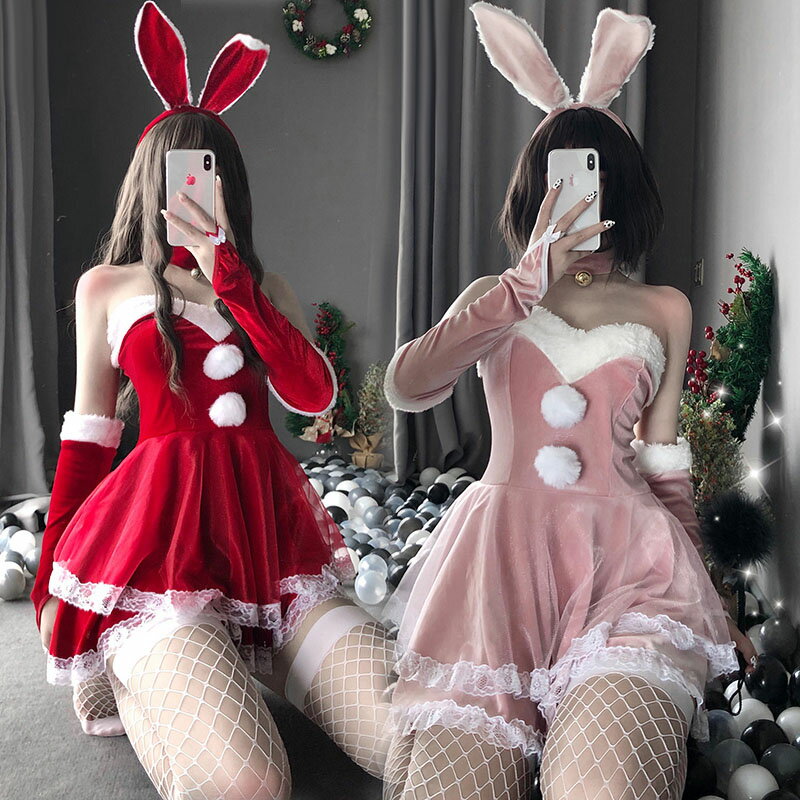 翌日発送 サンタ コスプレ セクシー 兎 兎耳 うさぎ ウサギ カチューシャ クリスマス コスプレ サンタコス 大人 コスチューム レディース 可愛い サンタクロース クリスマスコスチューム パーティー ミニスカサンタ 余興 パーティ ミニスカサンタ