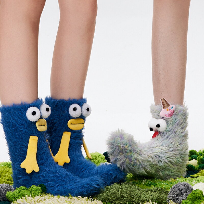 【ブラックフライデー★全品20％OFF＋P5倍】秋冬限定 もこもこ 靴下 秋冬 新作 ペアソックス カップル ..