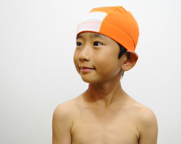 水泳帽 子供 キッズ ジュニア 名前が書ける マジックテープ スイミングキャップ スイムキャップ フットマーク FOOTMARK 101122