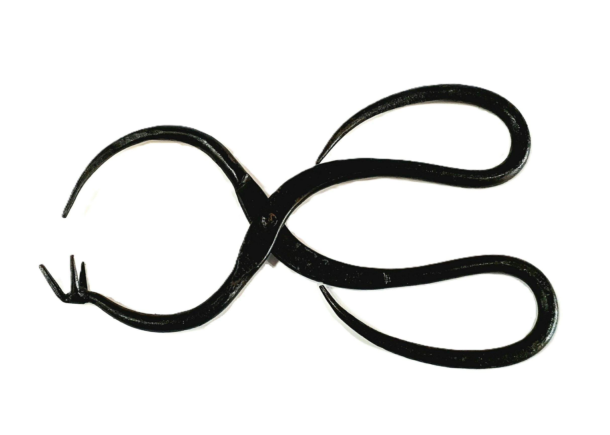 釉掛ばさみ 鉄製 長 220mm 幅 10mm 閉じた状態 陶芸 釉かけ 道具 釉薬