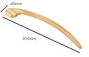 曲がり 柄ゴテ 長さ310mm 厚み約10mm 陶芸用 柄ごて えごて こて コテ(3)
