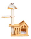 【限定1500円OFF⇒7380円】キャットタワー 猫タワー 木製キャットタワー キャットタワー据え置き 大型猫 スタンダード式 麻紐 手首より太い支柱 猫キャットタワー 多頭飼い キャットタワー ミニ 猫爪とぎ ねこ部屋付き 安定性 段差