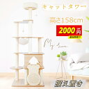 【限定2000円OFF⇒6880円】【レビュー特典マット付き】キャットタワー 猫タワー 木製キャットタワー キャットタワー 大型猫 小さな森 キャットタワー 宇宙船 キャットタワー 据え置き 木製 ハンモック付き 爪とぎポール 春夏秋冬 多頭飼い 麻紐 子猫 シニア