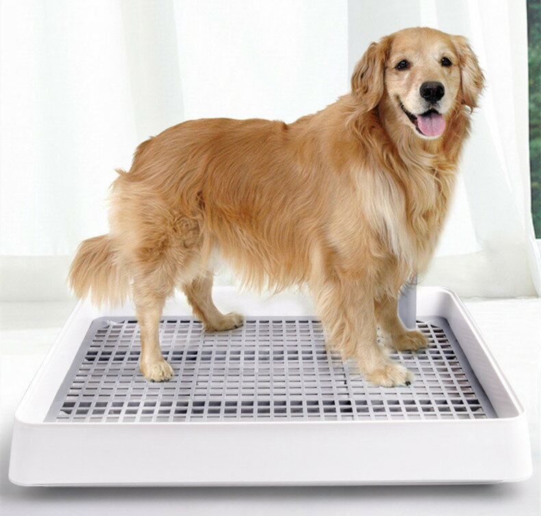 犬 トイレ しつけ用 犬用トイレ 犬トイレトレー Lサイズ Sサイズ ステップトレー トレーニング マーキングポールつき 中型犬 小型犬 仔犬 兼用 足上げ 組み立て簡単 お掃除簡単 メッシュ付き 39*31cm