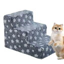 【限定15%OFF】【2025新登場 】犬用階段 ペットステップ 3段式 4段式 洗える カバー付き 小型犬用 ドッグステップ ペット階段 犬 スロープ 高密度 滑り止め付き ソファー用ステップ 安全 ペット用品 カバー取り外し可能 室内 高齢犬 小型 中型 大型犬 家庭用ペット階段