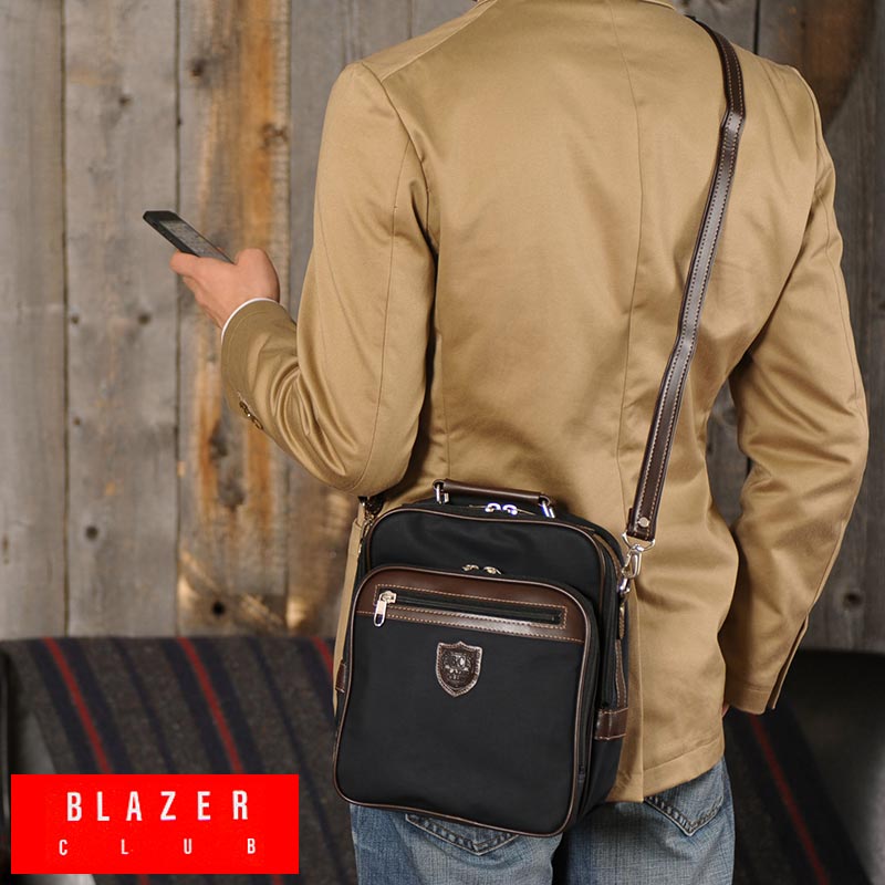 BLAZER CLUB 縦型ショルダーバッグ 帆布コート /男性用/メンズ/ショルダーバッグ/ミニ/A5/iPad/mini/キャンバス/鞄/かばん/日本製/小...