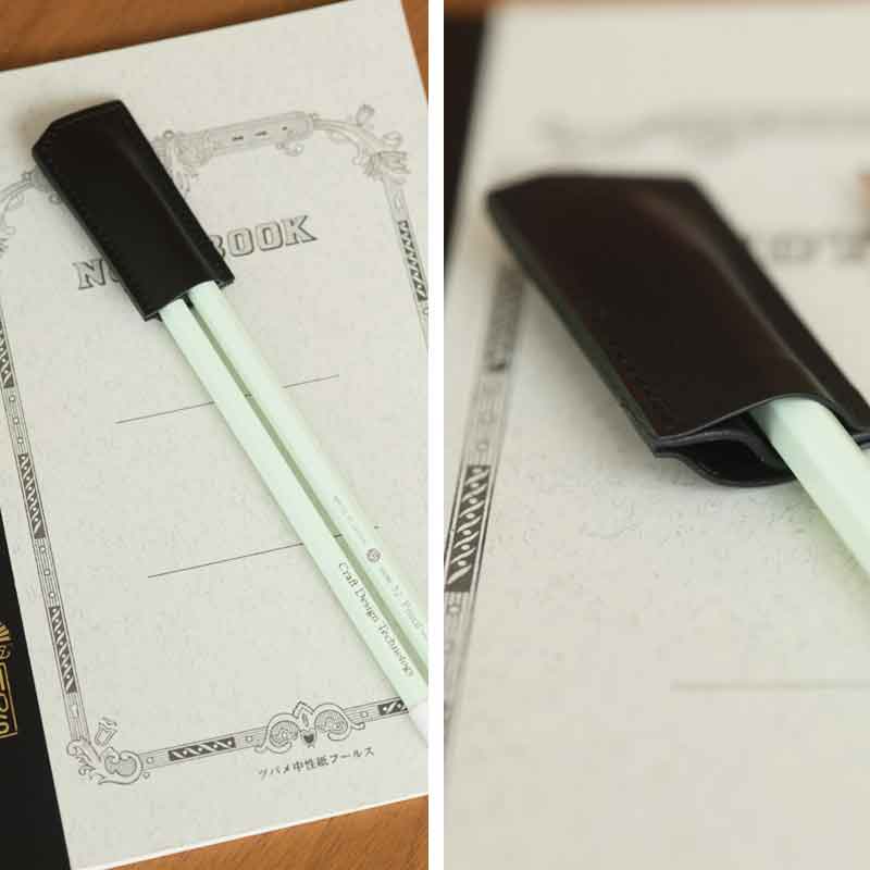Craft Design Technology HB鉛筆3本 ＆ 本革キャップ Luxury Editions 鉛筆キャップ 革 本革 レザー ペンキャップ 日本製 キャップ 鉛筆 変わった 文房具 メンズ ギフト プレゼント