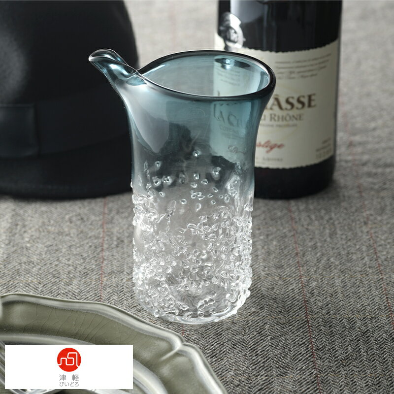 津軽びいどろ カラフェ ざらめ雪 デキャンタ ワイン ピッチャー 青森 八甲田 国産 職人 きれい 日本製 美しい 和風 酒器 大人 男性 喜ぶ おしゃれ ギフ...