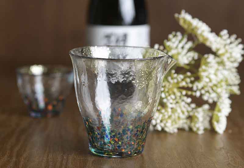津軽びいどろ 特別な日の 金彩 片口 酒器 ガラス 日本製 日本酒 注ぐ かたくち 酒注ぎ 酒器 冷酒器