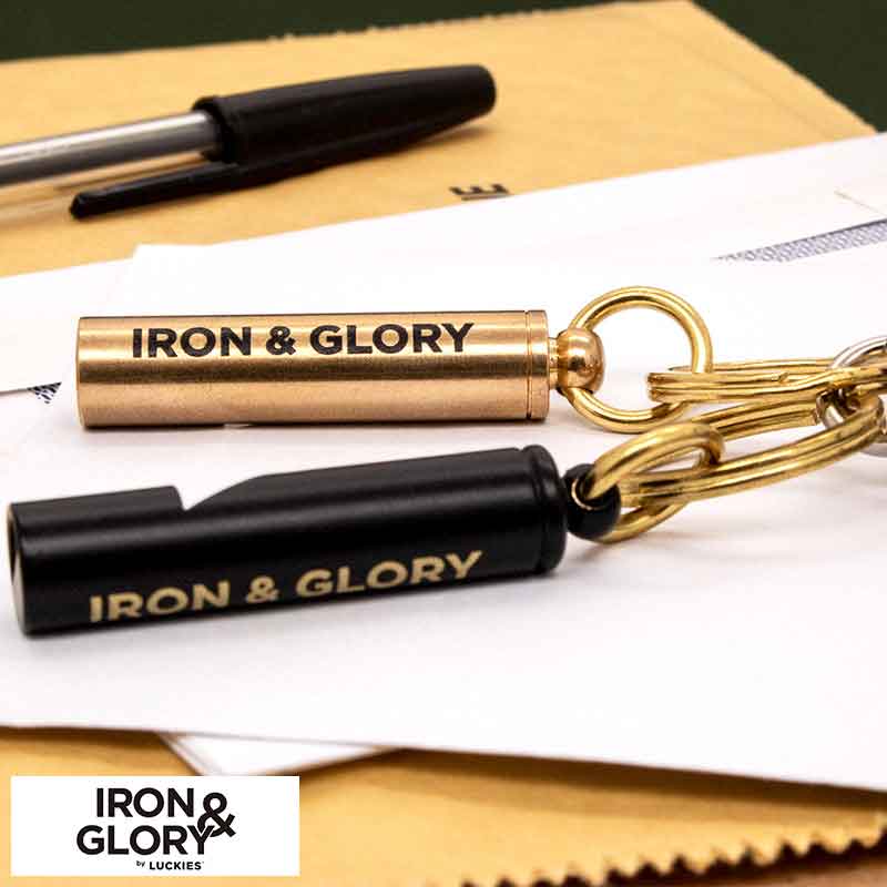 ホイッスル キーホルダー Iron&Glory メタルホイッスル Blow メンズ アクセサリ シンプル 笛 シンボル おしゃれ お守り プレゼント ギフト 【あす楽対応】