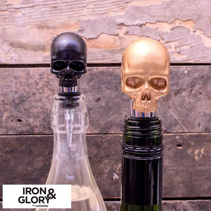 ワインストッパー 父の日 ワインストッパー Iron&Glory ワイン ボトル ストッパー スカル Death By Wine ワインキャップ おしゃれ 栓 ワインセーバー かっこいい ギフト おすすめ プレゼント 【あす楽対応】