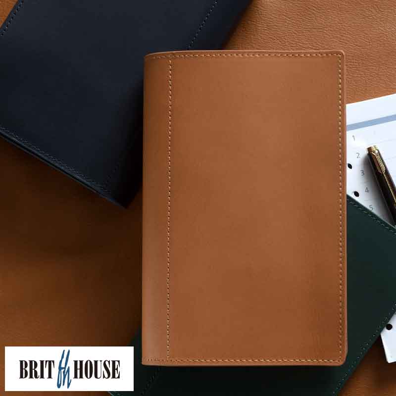 メンズ 手帳 革 BRIT HOUSE シラサギレザー システム手帳 バイブルサイズ ビジネス 本革 レザー 手帳 バインダー 6穴 リング径15mm 社会人 ...