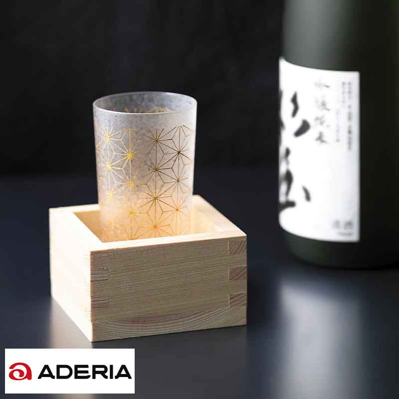 父の日 ADERIA 日本酒グラス＆檜枡セット 和小紋柄 日