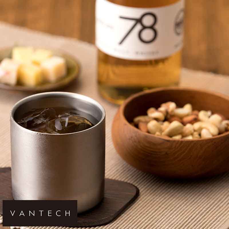 VANTECH ステンレス ロックグラス 二層構造 78mm normal 日本製 ロック グラス 楽しむ 変化 燕三条 高級 ギフト プレゼント 【送料無料】