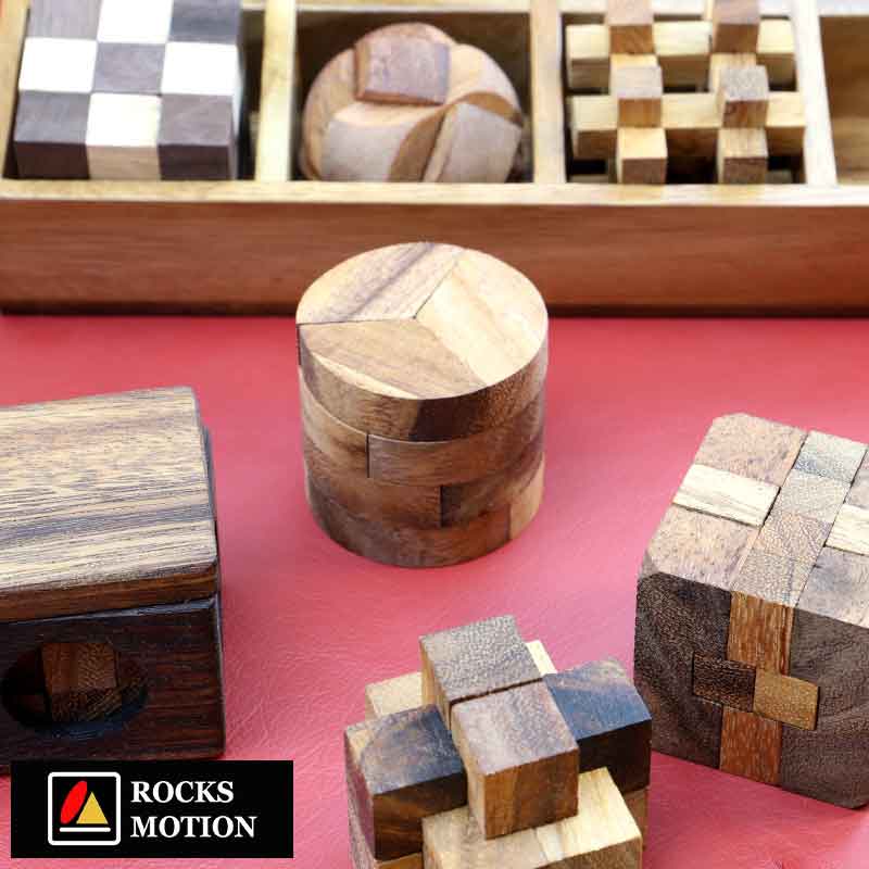 父の日 パズル 木製 大人 Rocks Motion 木製立体パズル 12個セット ケース入り Wood Puzzle おしゃれ 脳トレ 知的 ボケ防止 グッズ ゲーム おじいちゃん 両親 プレゼント ギフト 【送料無料】