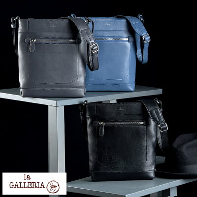 ショルダーバッグ メンズ 本革 青木鞄 la GALLERIA レザーミニショルダーバッグ Cielo ミニショルダー おしゃれ 縦型 シンプル バッグ 大人 コンパクト レザー 【送料無料】