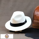 パナマ帽 メンズ 本場エクアドル製 Ecua-Andino パナマハット クラシック ミディアムブリム ホワイト 中折れハット 中折れ帽子 パナマ帽子 おしゃれ かっこいい 大人