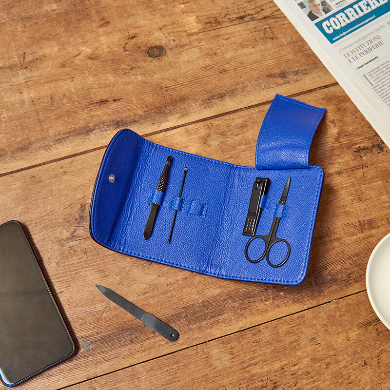 ネイル ケアセット 携帯用 メンズネイルケア5点セット 牛革ケース付き メンズ 男性 爪切り つめやすり ピンセット 身嗜み 大人