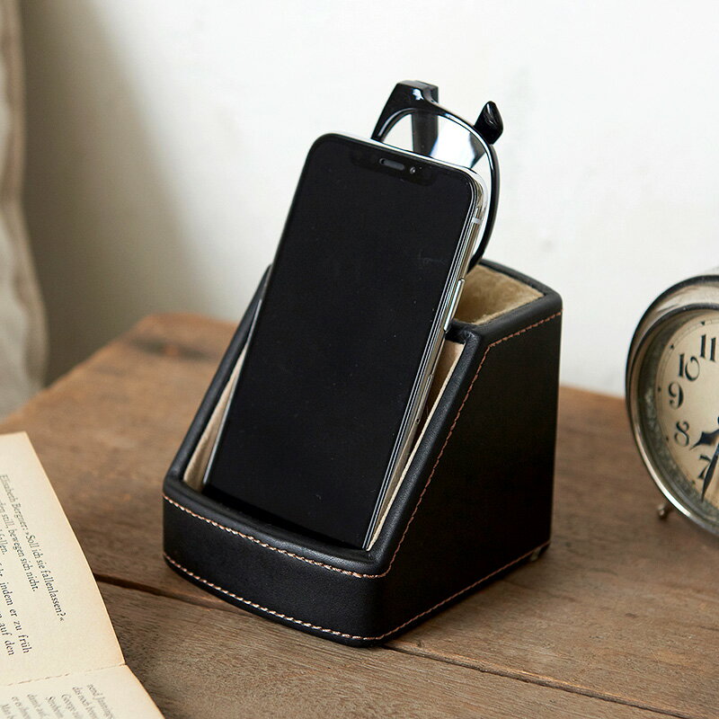 卓上 収納 小物入れ おしゃれ スマホ&眼鏡スタンド メンズ 男性 スマホ置き メガネスタンド シック 大人 ギフト