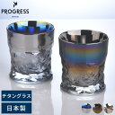 お酒 グラス おしゃれ 日本製 PROGRESS ロックグラス Titan 320ml クリスタル チタングラス コップ 酒器 焼酎 ウイスキー 父親 彼氏 お...