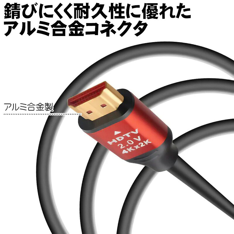 【買い物マラソン期間P10倍】HDMIケーブル HDMI to HDMI 選べるケーブル長 1.5m 3m...