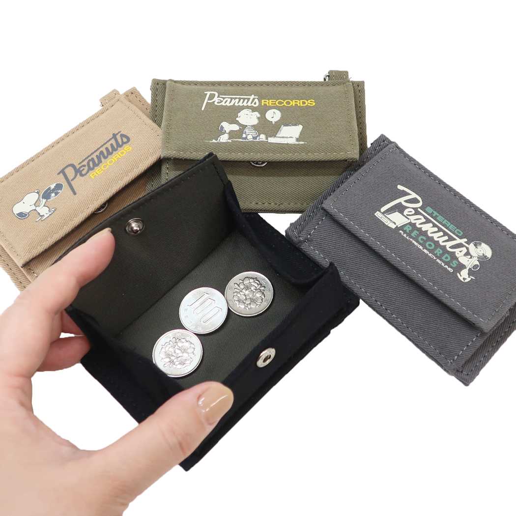 Tough-Z　楽天市場店のスヌーピー パス＆コインケース PEANUTS RECORDS BE｜アングル2