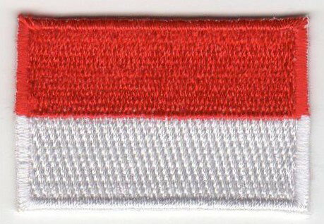 ワッペン「 インドネシア 国旗 」可愛いイラストの刺繍ワッペン