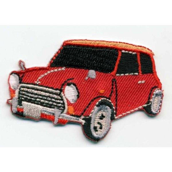 ワッペン「 ミニクーパー 」可愛いイラストの刺繍ワッペン