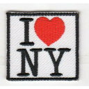 ワッペン 「 I ラブ NEW YORK 」 可愛いイラストの刺繍ワッペン